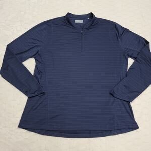Callaway Golf Pullover Mens XXL 2XL Blue Opti-Dri 1/4 Zip Long Sleeve Shirt Mock